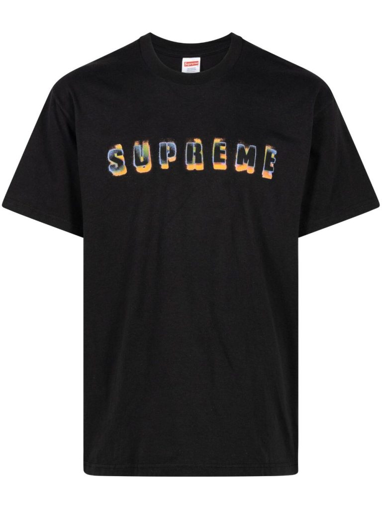 Supreme Stencil logo-print cotton T-shirt插图