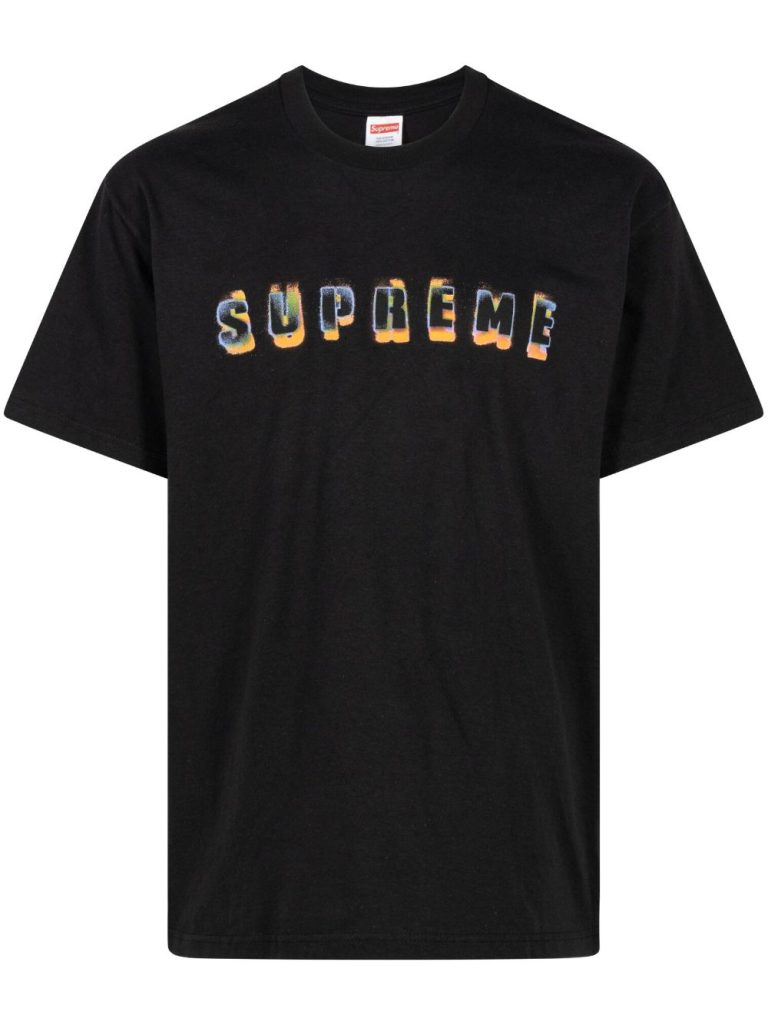 Supreme Stencil logo-print cotton T-shirt缩略图