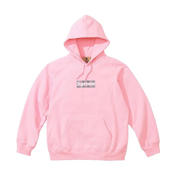 SUPREME®/BURBERRY® BOX LOGO HOODED SWEATSHIRT- PINK插图